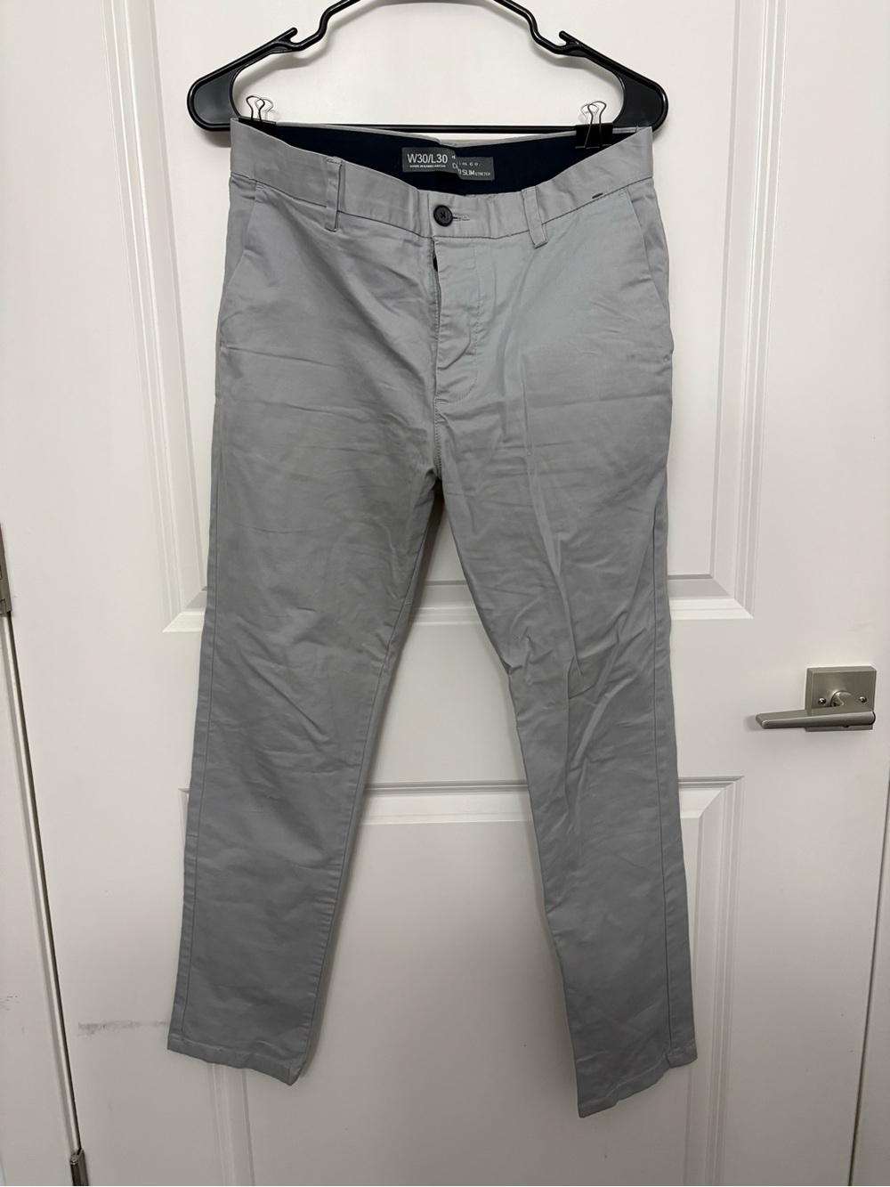 Denim&Co Light Gray Men's Chino Pants